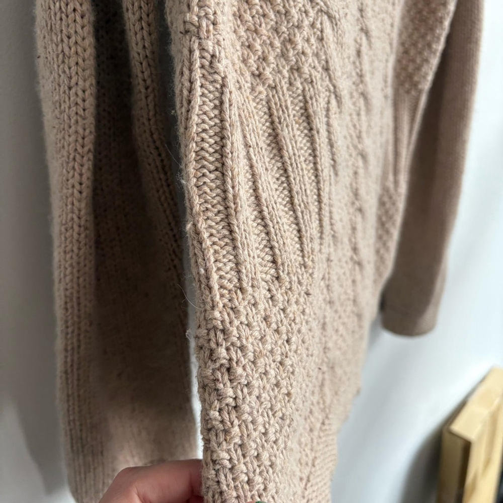 Vtg Eddie Bauer Cable Knit Button Up Shawl Neck Cardigan Sz Small - Picture 7 of 11